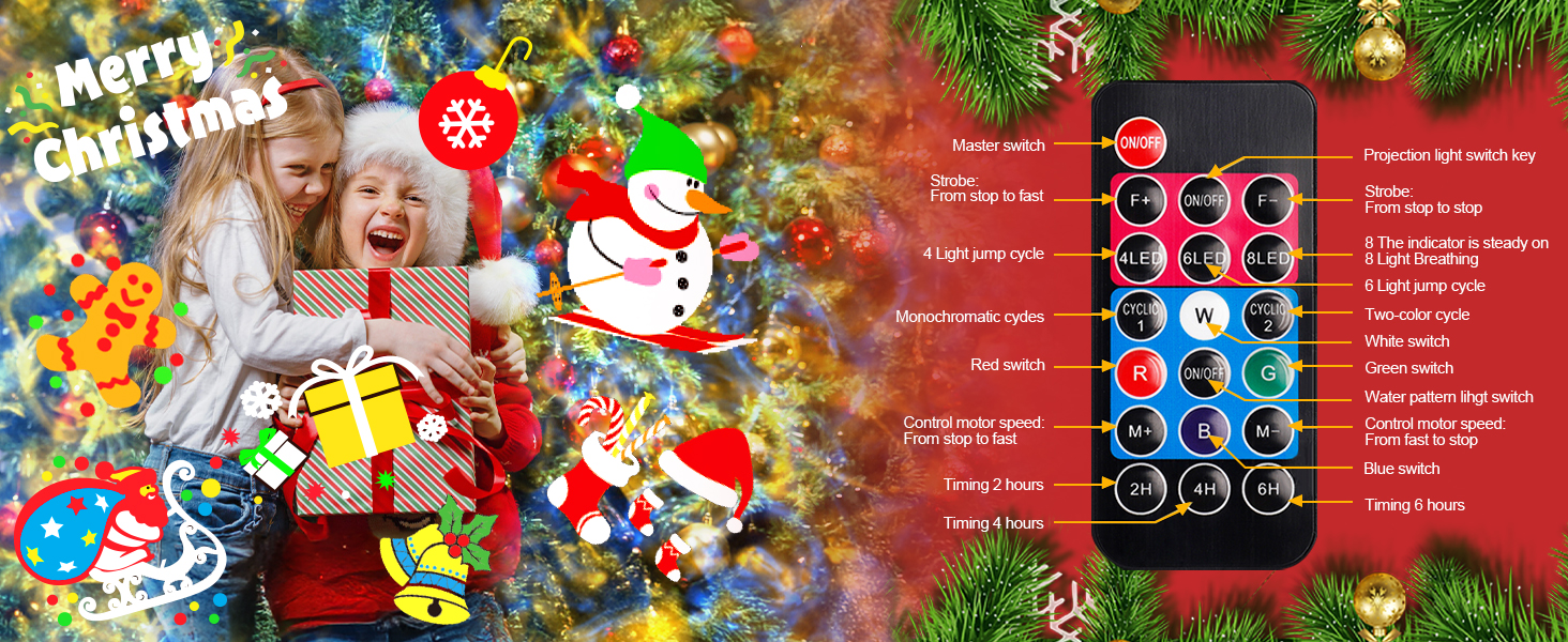 2024 christmas santa Decorations Projector Lights and Christmas Projector Outdoor lighting show