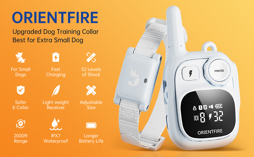 Small Size Dog Training Collar Small Dog 5100lbs Shock Collar with Remote Control