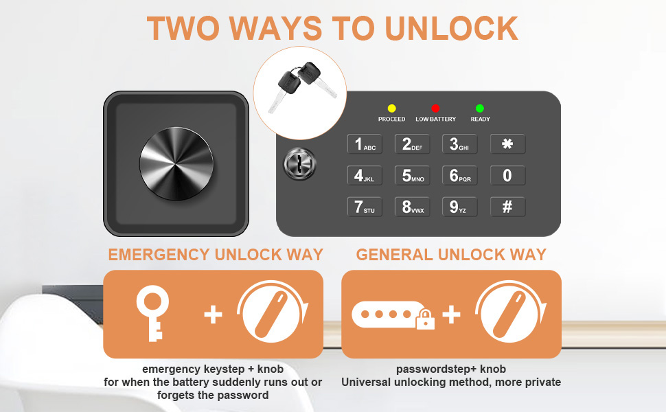 Electronic Flat Wall Safes Between the Studs Fireproof with Digital