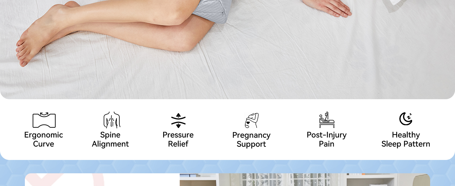 Cooling Leg Pillow for Side Sleepers and Sciatica Pain Relief
| Spine Aligning Support Knee Pillow for Hips and Join Cf285fc8 Ecb9 4ec1 A544 B3e6b0146e84. CR0,0,1464,600 PT0 SX1464 V1
