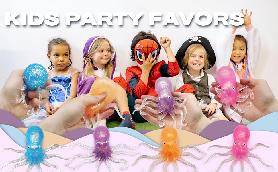 ZTATU Octopus Toy Stress Balls for Kids (1PCS) Glitter