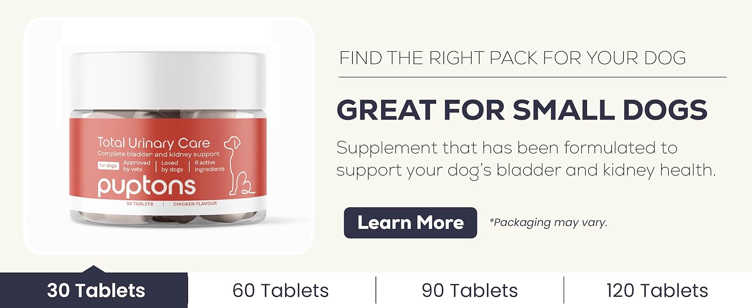 UTI Treatment Dogs Incontinence Cystitis Kidney Bladder Tablets Total Urinary Care