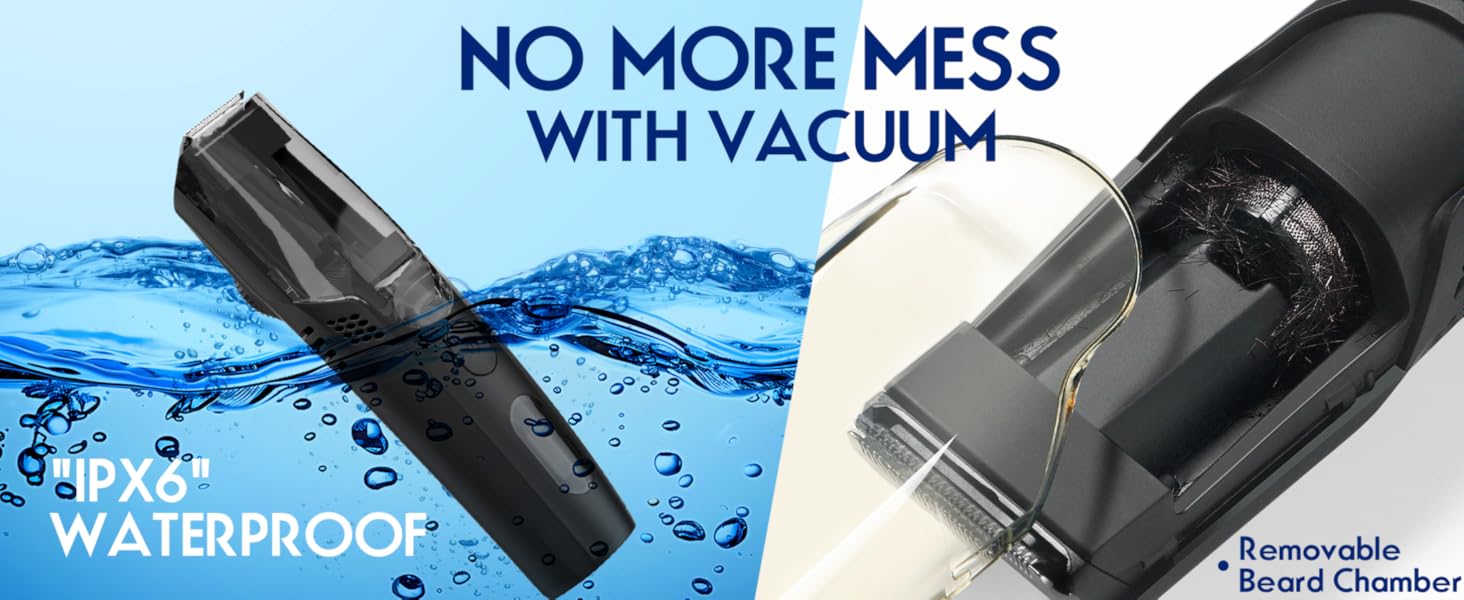 Vacuum Beard Trimmer for Men
