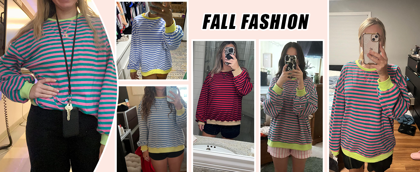 Chicrise Oversize Gestrichelter Sweatshirt für Frauen - OEKO-TEX STANDARD 100 - Langärmelig - Weite Ausschnitt - Sortime Cf31b91b F379 4af5 8155 3b1474aa5cdb. CR0,0,1464,600 PT0 SX1464 V1