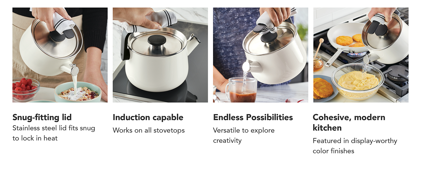 Kitchenaid tea kettle four images fof ways to use kettle
