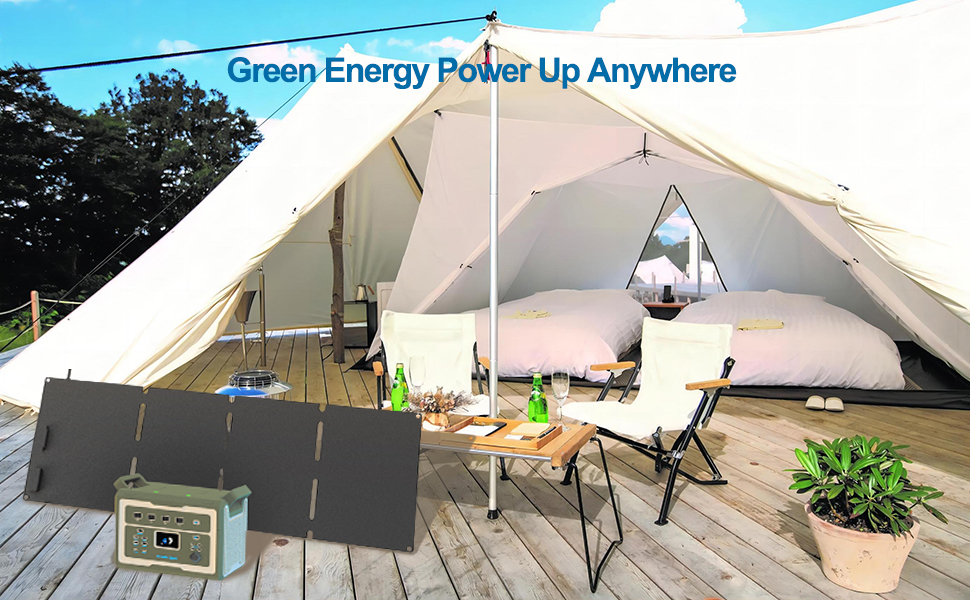 power station with solar panel