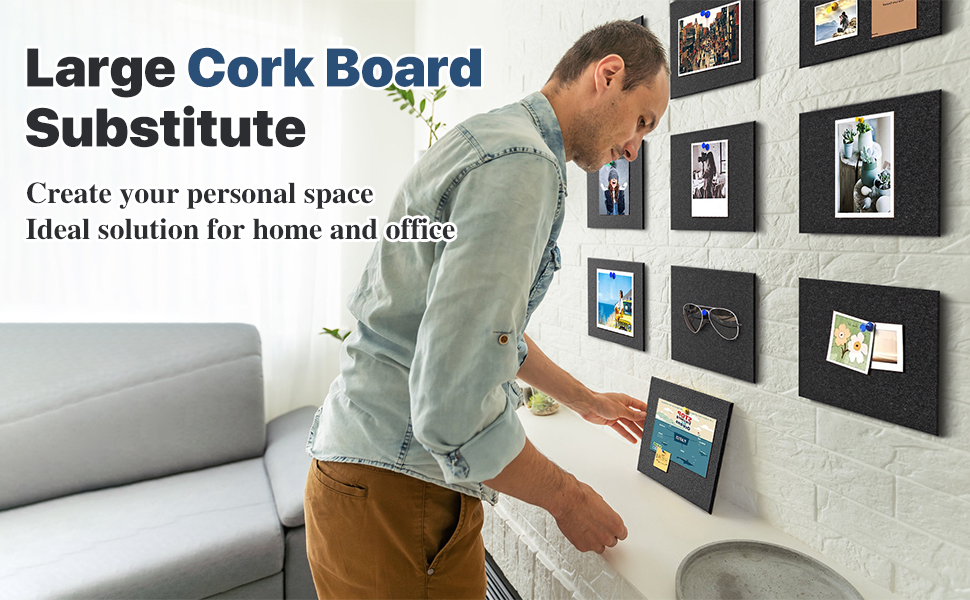 Large Cork Board for Walls 12 Packs Bulletin Board, 48