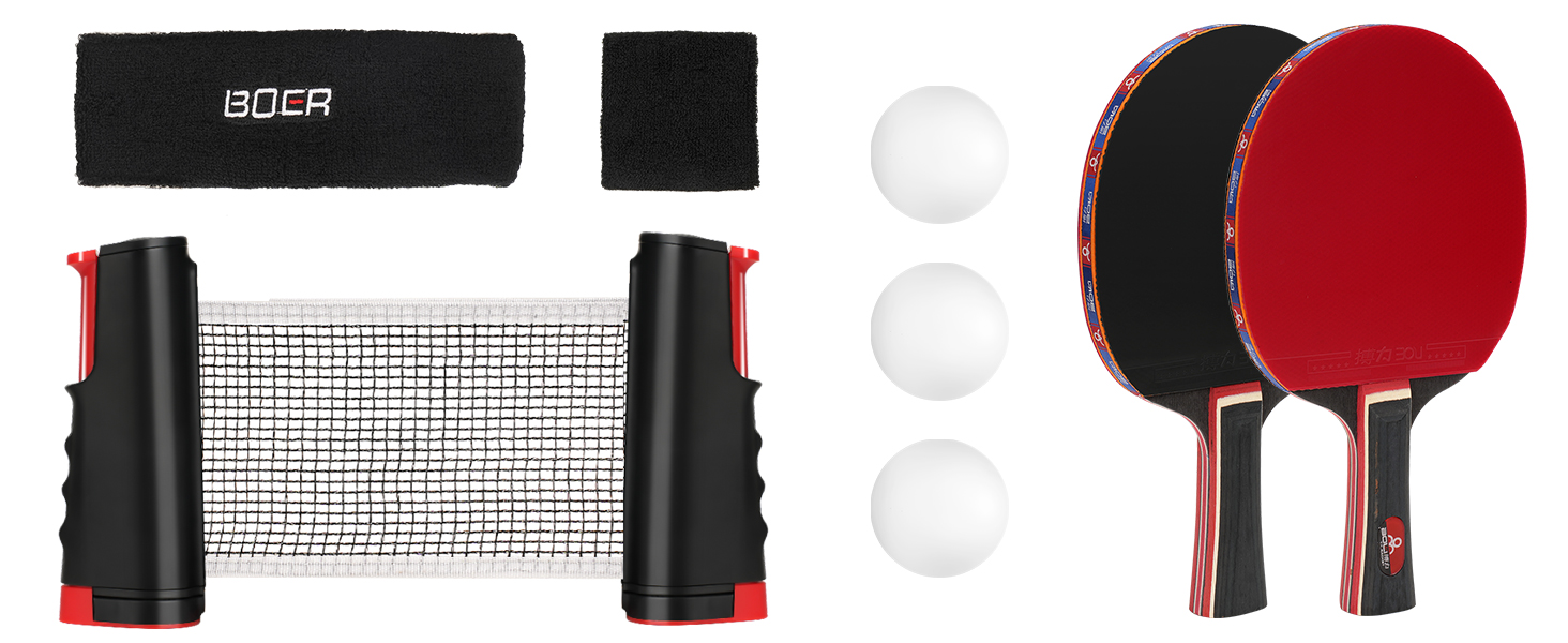 zerotop Table Tennis Set, 12 in 1 Portable Table Tennis Set with Table