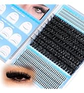 calphdiar Lash Clusters DIY Lash Spikes Eyelash Clusters 436pcs 100D Fluffier Lashes Clusters Spi...