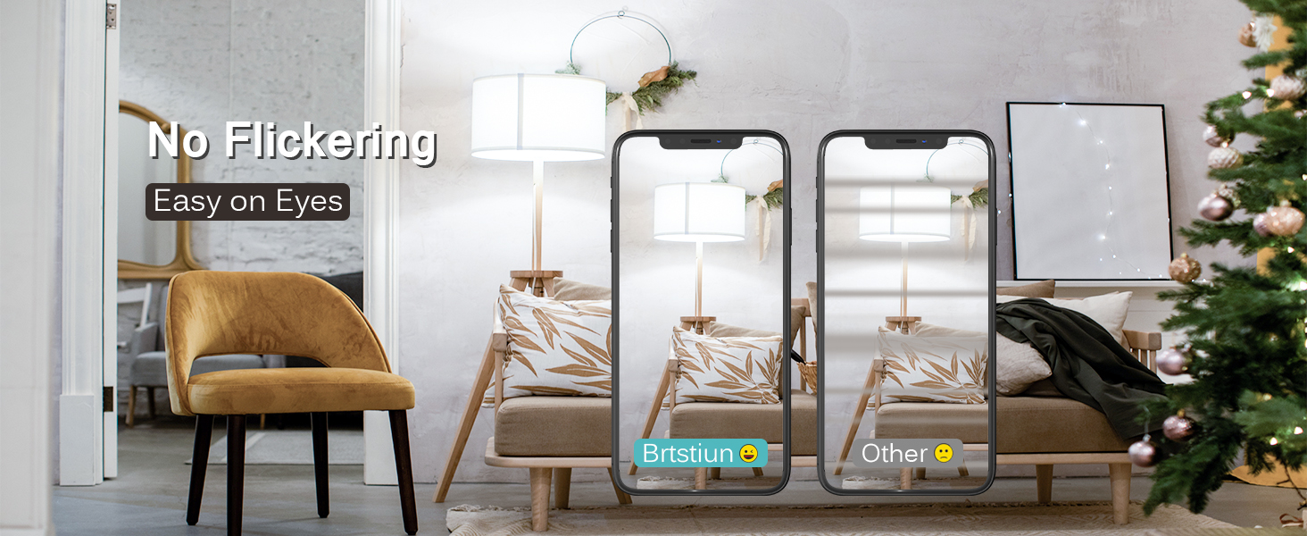 Brtstiun Globe Light Bulbs for Ceiling Fan E12 Round Light Bulb 5000K