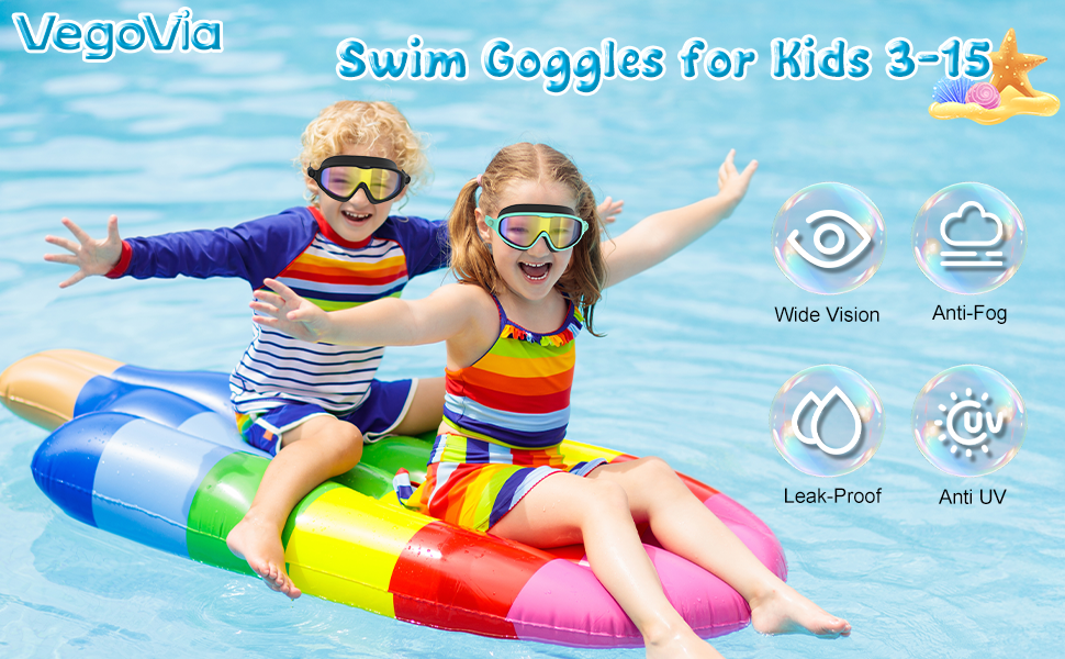 swim goggles for kids 3-15