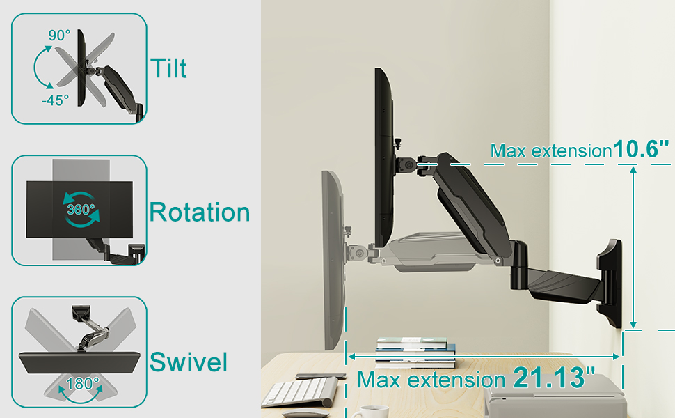 MOUNT PRO Monitor Wall Mount for 13 to 32 Inch Computer