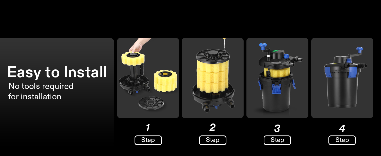 VIVOGROW Bio Pressure Pond Filter, up to 1600 Gallons