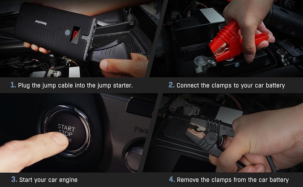 Imazing Portable Car Jump Starter 2000A Peak 18000mAh (Up