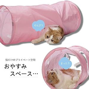 Amazon.co.jp: 猫壱 (necoichi) キャットトンネル (ピンク