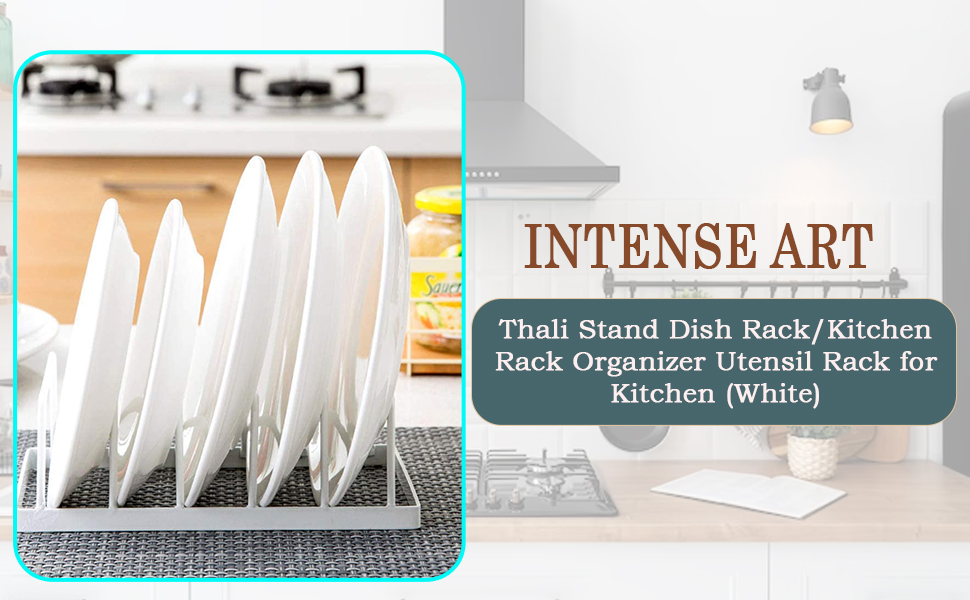 INTENSE ART Metal Plate Stand for Kitchen Rack Organizer