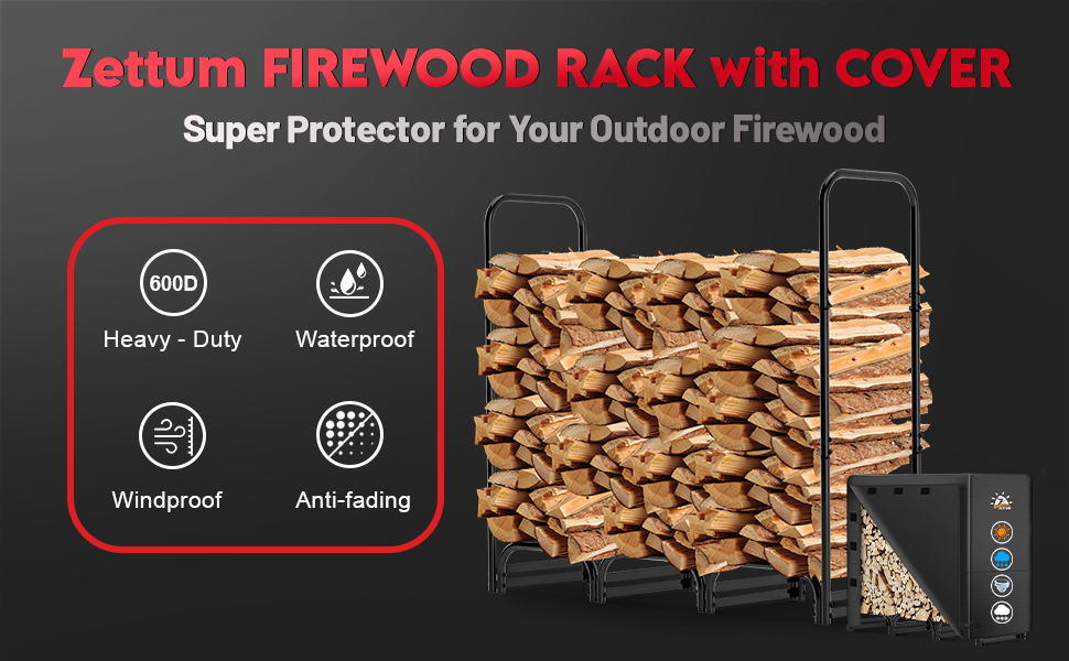 木桶　中、外蓋付き Amazon.com : Zettum 4ft Firewood Log Rack with Cover