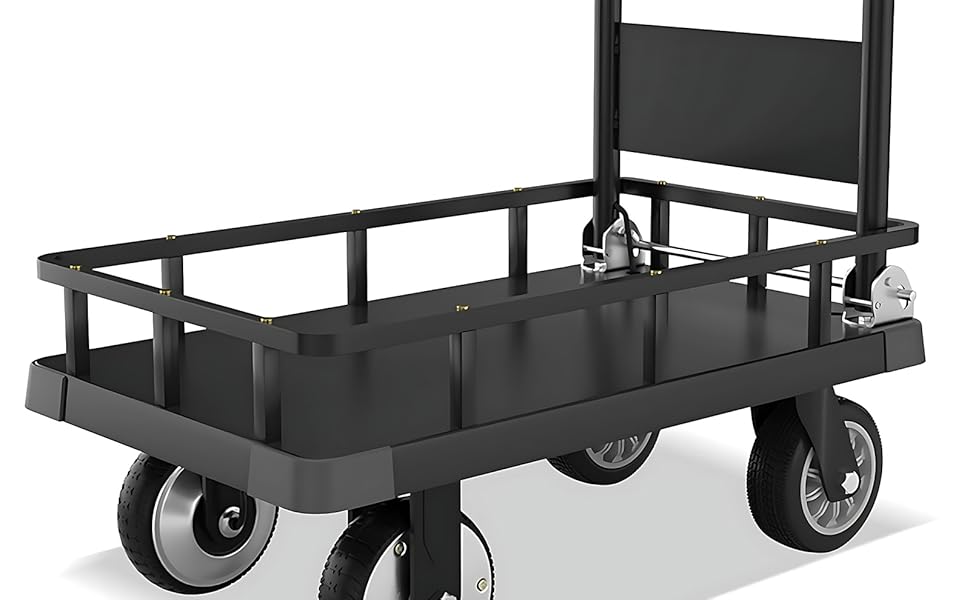 Electric Push Cart Dolly, Moving Platform Hand Truck, 1322