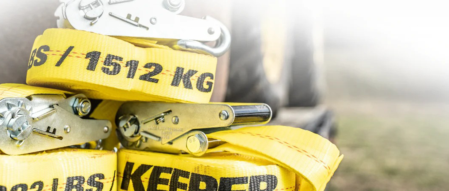 KEEPER Ratcheting Cargo Bar Rubber, Black/Silver