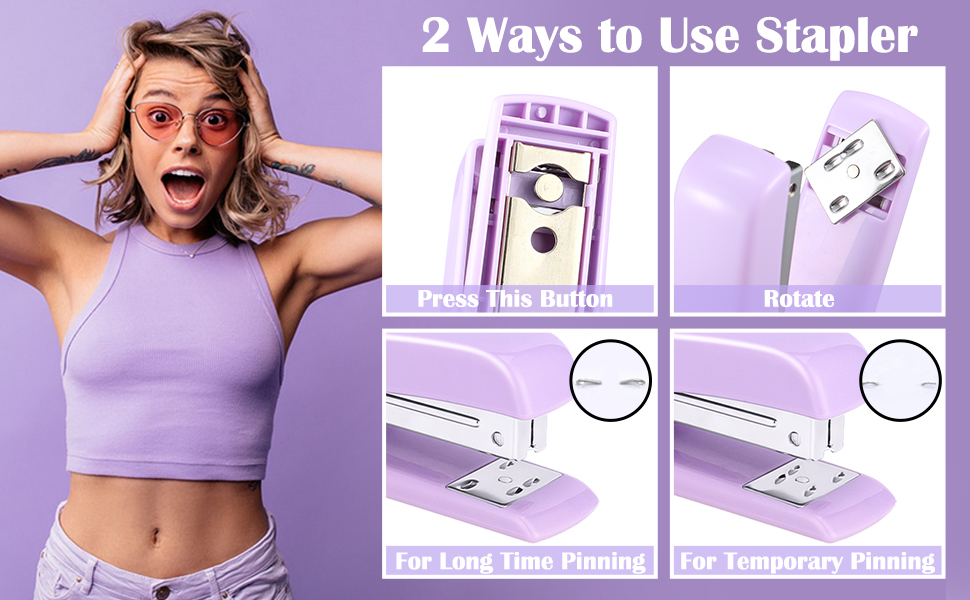 Purple Mesh Desk Organizer and Accessories
