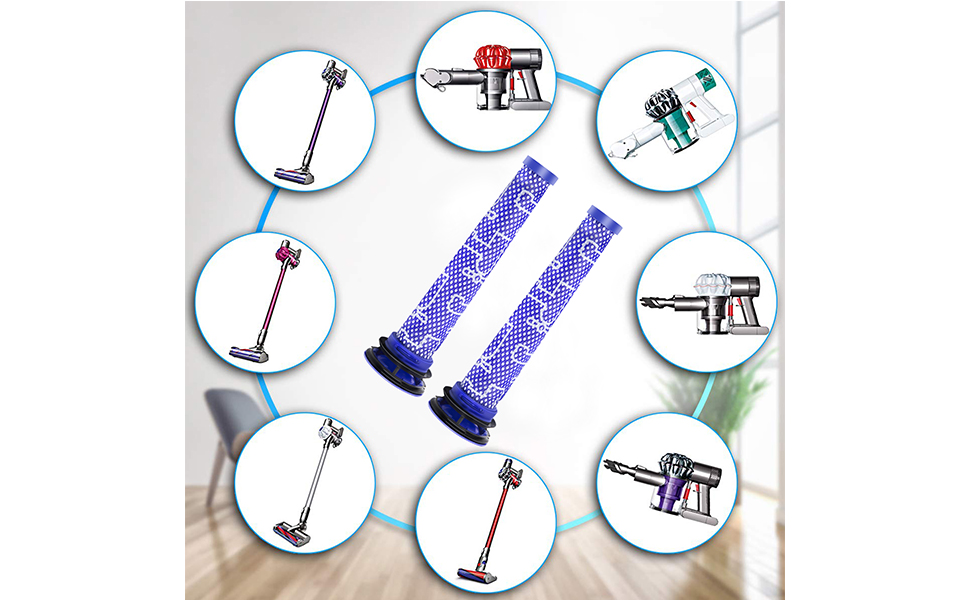 3PCS PreFilters for Dyson DC58 DC59 filter for Dyson V6 V7 V8 Series