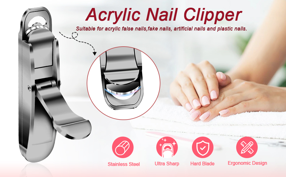 Acrylic nail clipper black 001