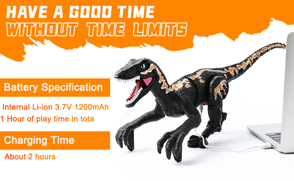 Remote Control Dinosaur Toy for Kids 57 Jurassic Velociraptor