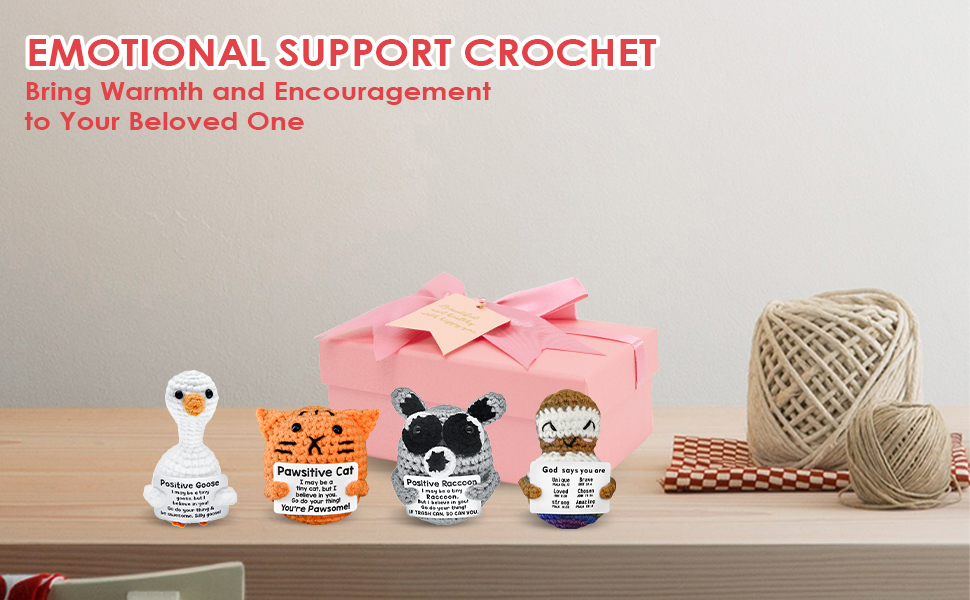 5 Pieces Positive Crochet Animals