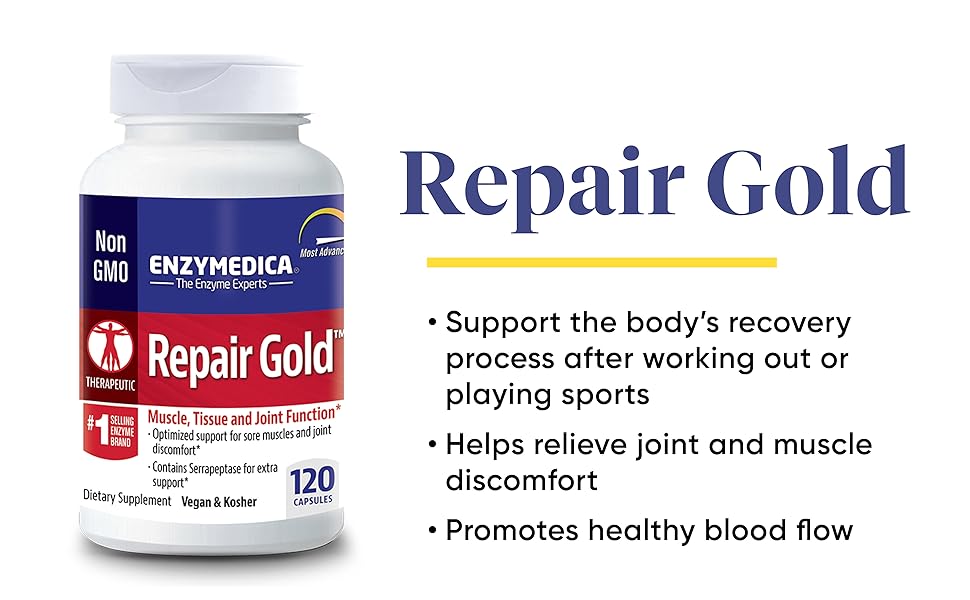 Amazon.com: Enzymedica, Repair Gold, Supports Recovery and Helps ...