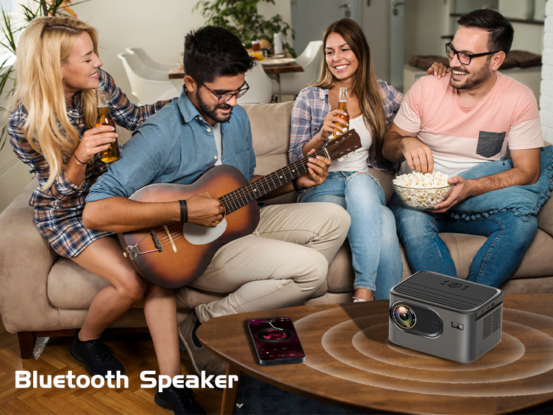 [2s Focus with Remote] PANSEBA 4K Projector, Native 1080P