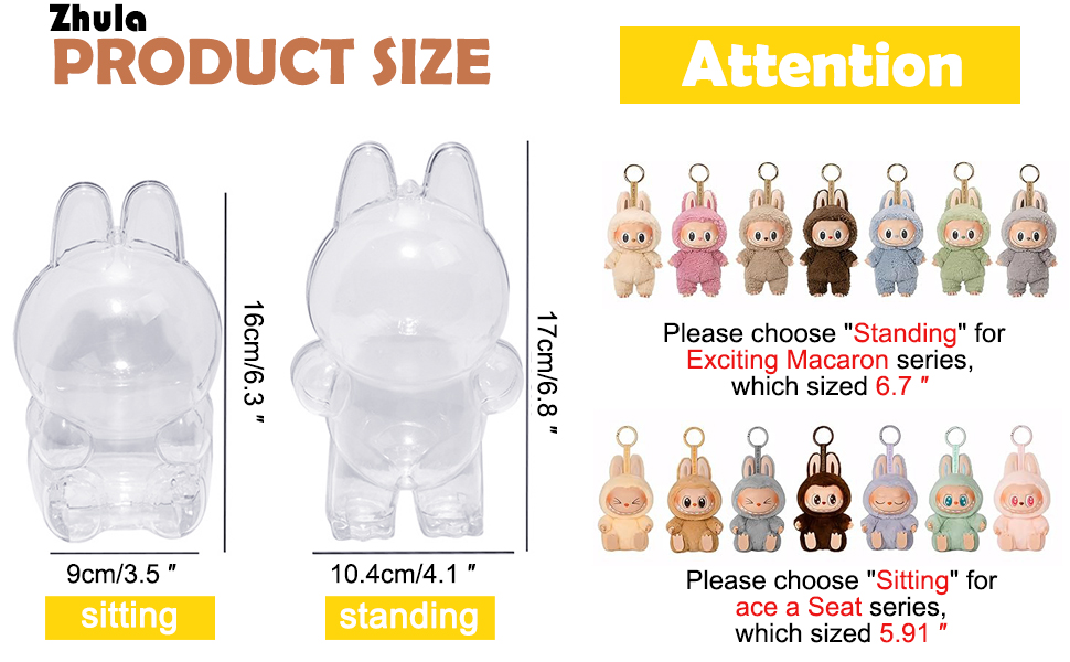 specifically designed for labubu standing and sitting