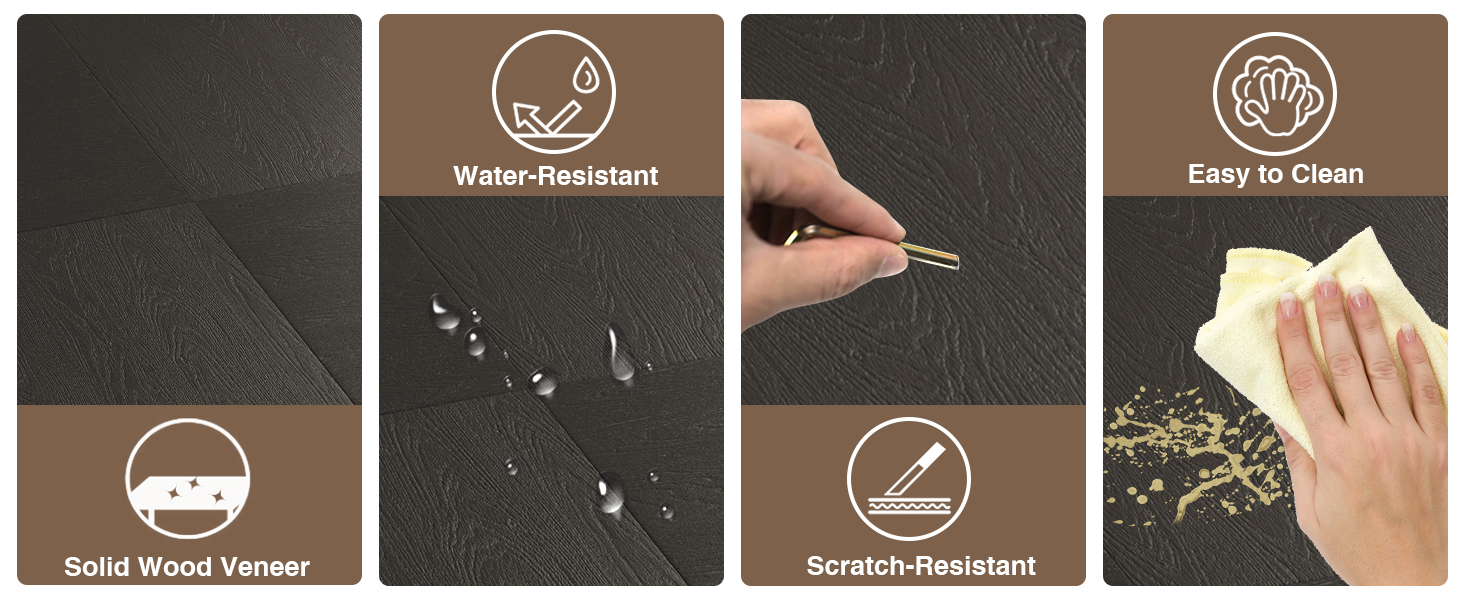 Ufurpie Black Round Dining Table for 4 People,47 Inch