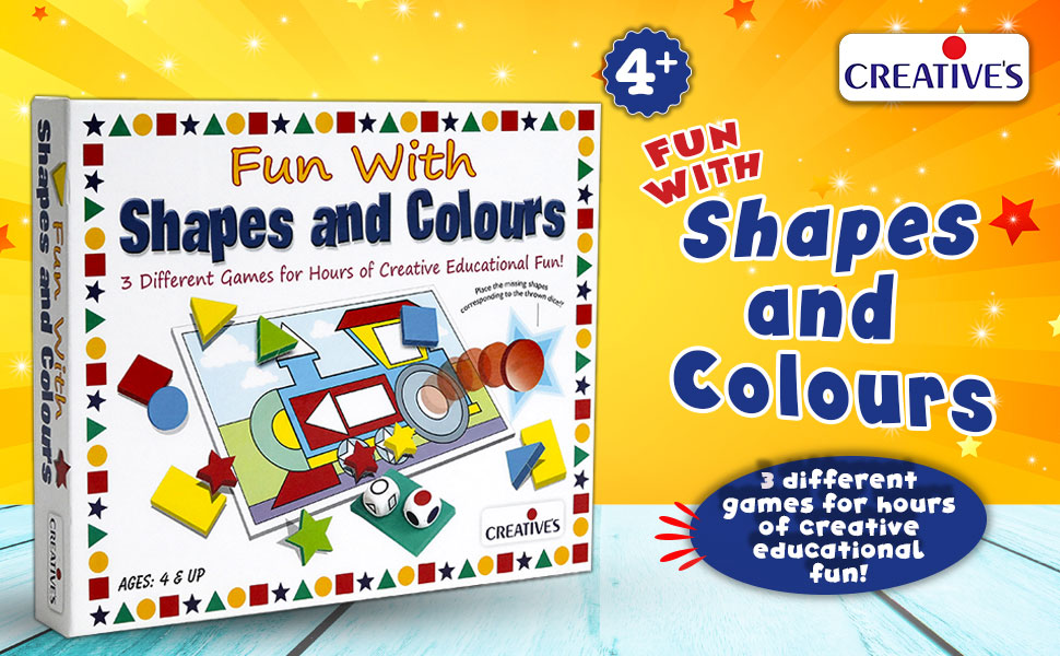 fun with shapes & colours learning educationa children activity for kids ages 4 & up 