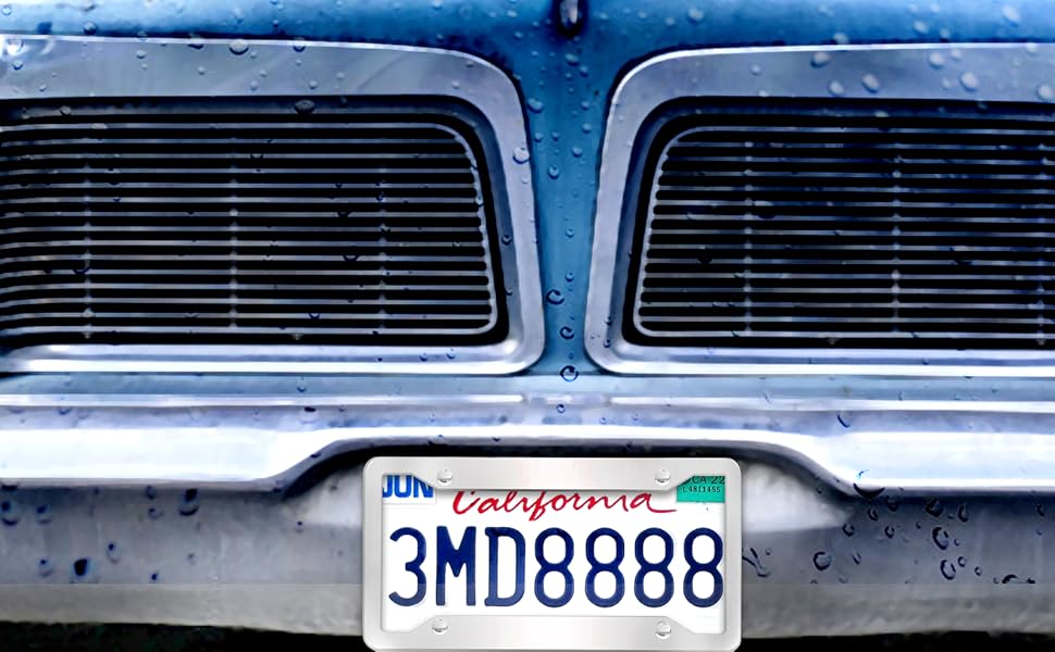 Black Stainless Steel License Plate Frame,Car Licenses