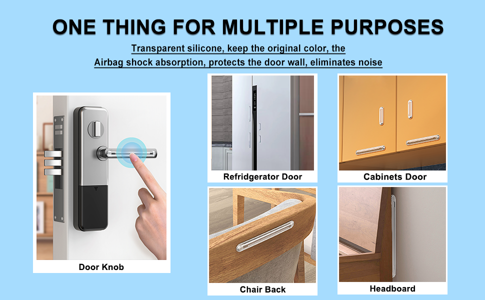 APKULEEP Clear Furniture Bumpers, Self Adhesive Rubber Bumpers, Door