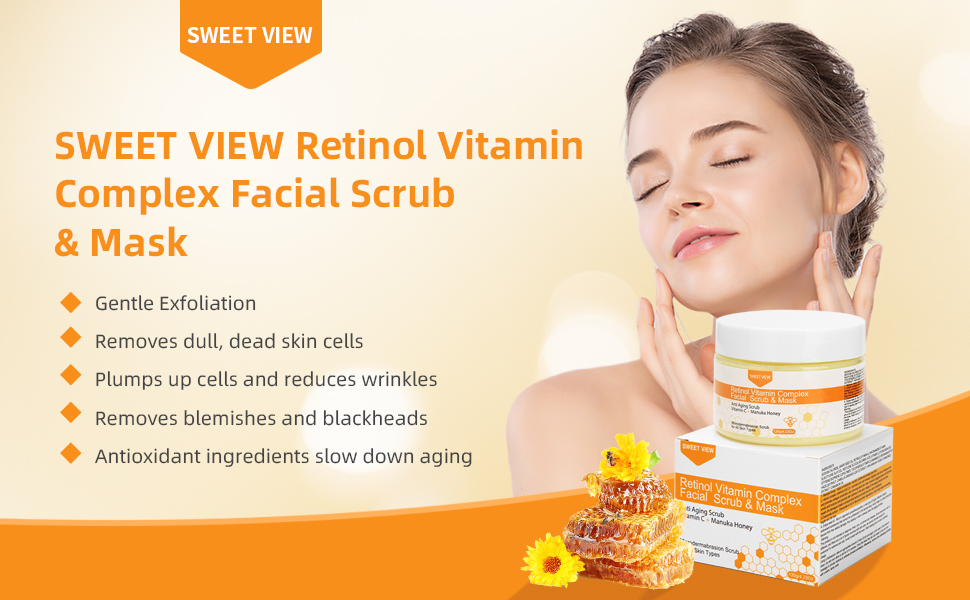 Retinol Microdermabrasion Face Scrub & Facial Exfoliator