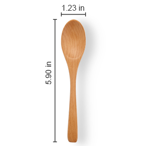 2 Small Wooden Spoons (5.9 inches)