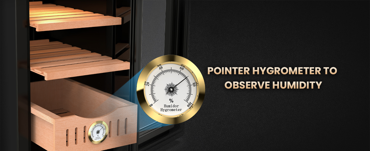 Mojgar 35L Thermostatic Electric Humidor, 250 Counts Large