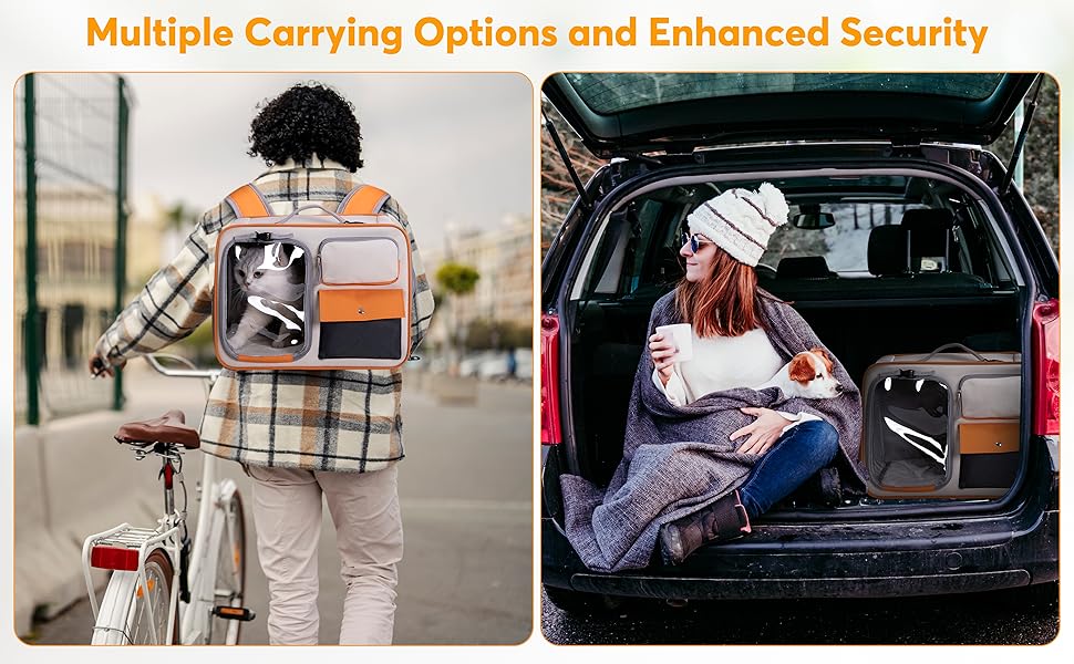 Multiple carrying options and enchanced security