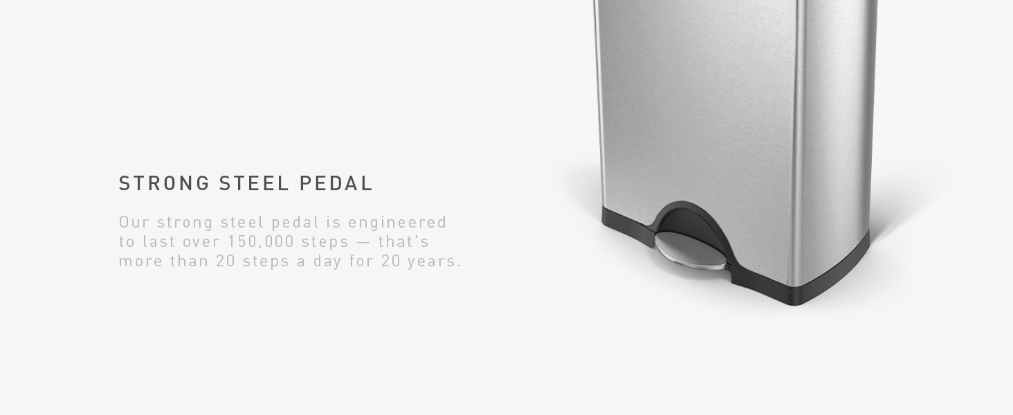 Strong Steel Pedal | Engineered to last over 150,000 steps - more than 20 steps a day for 20 years