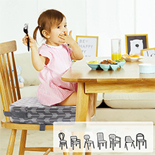 Cojín elevador para silla de comedor infantil.