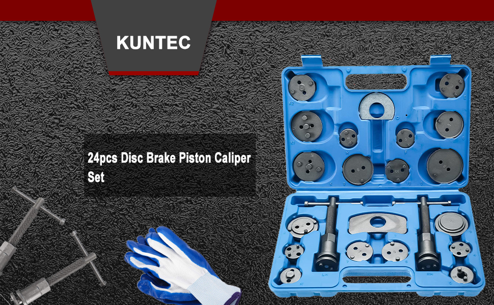 KUNTEC 24pcs Heavy Duty Disc Brake Piston Caliper Compressor Wind Back