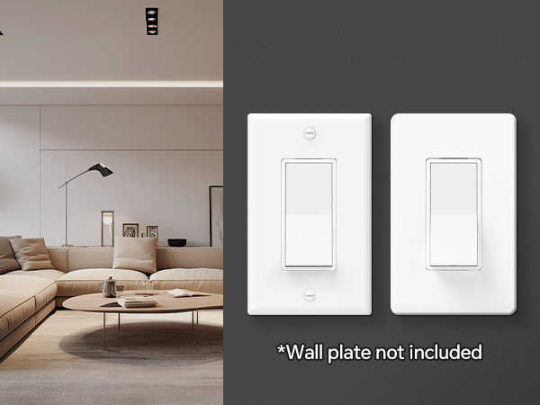 starlight✳︎ ThunderWay 3-Way Decorator Light Switch White, Single Pole