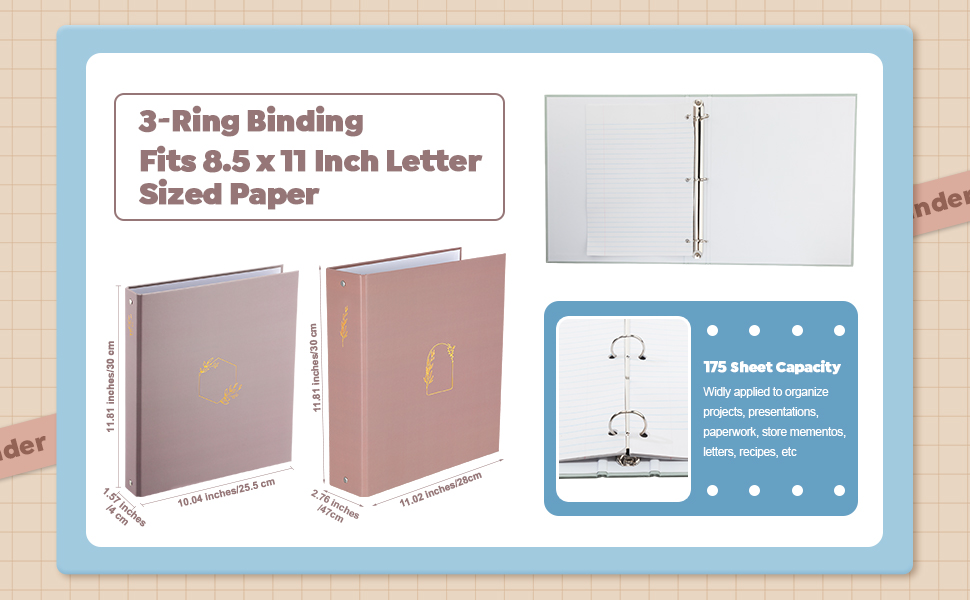 Amazon.com : Sayglossy 6 Pcs Aesthetic 3 Ring Binder Sturdy