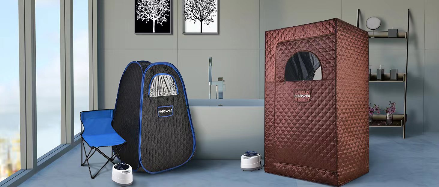 HIGOSPRO Portable Full Size Steam Sauna, Lightweight Steam