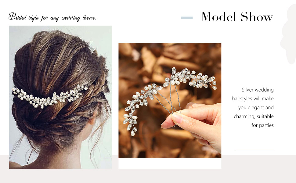 Silver Hair Pieces for Wedding