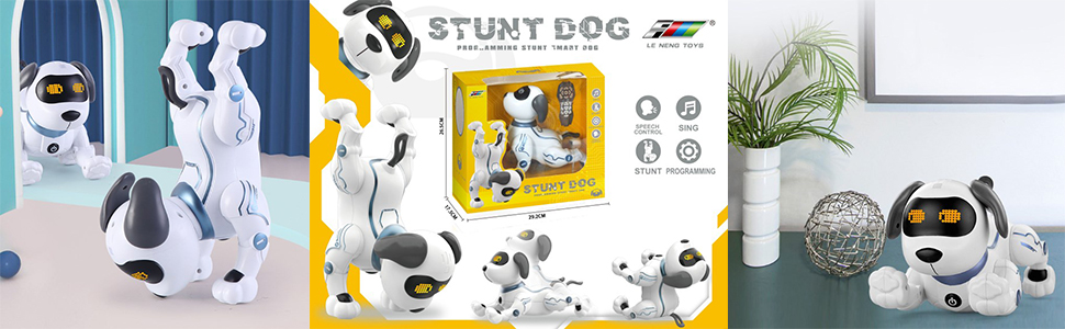 スマートスタントドッグ リモコン付き Amazon | ロボット犬 リモコンロボット おもちゃ スタントドッグ