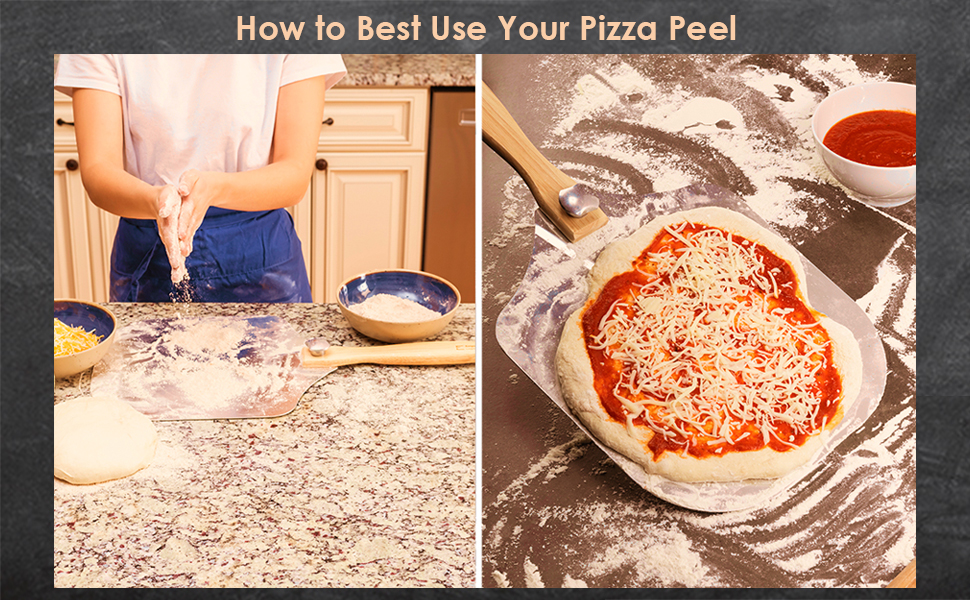 EMPORIO LOGIC Aluminum Metal Pizza Peel 12 x 14 Inch