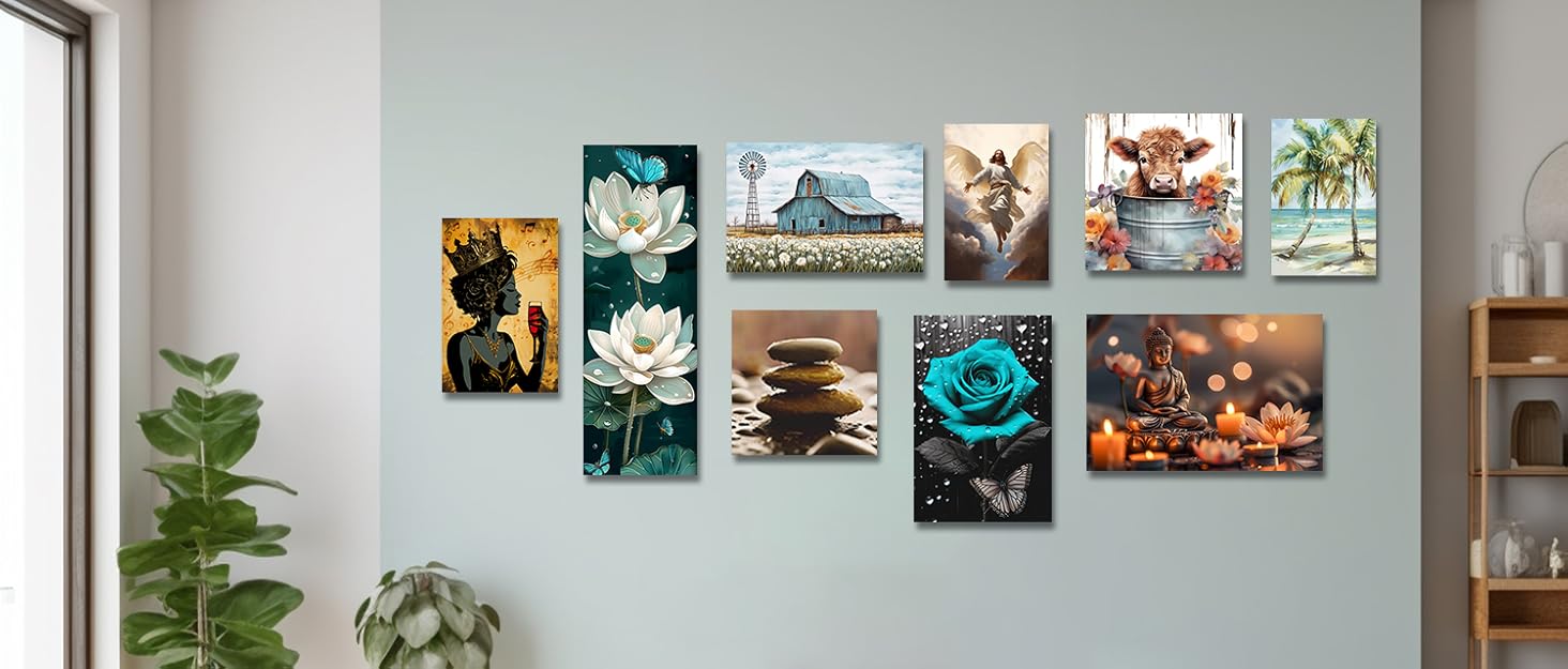 PBXBJY Purple Butterfly Canvas Prints Bathroom Wall Decor