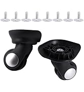 ZHMEINA Luggage Wheels Replacement Kit, Suitcase Wheels Replacement with Screws, 360° Rotation Sp...